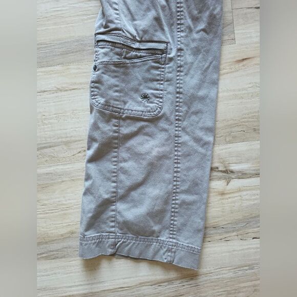 Athleta Organic Cotton Blend Utility Straight Leg Pants Sz 8 Gray - Picture 3 of 12